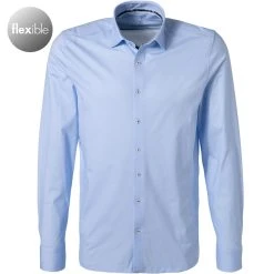 OLYMP Level Five Body Fit 2014/74/11 Hemd, Jersey, Bleu meliert, Bleu