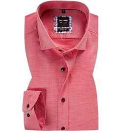 OLYMP Level Five Body Fit 69EL 2074/79/35 Hemd, Baumwolle, Extra langer Arm, Rot meliert, Rot