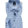 OLYMP Luxor Modern Fit 1316/74/11 Hemd, Baumwolle, Bleu gemustert, Bleu