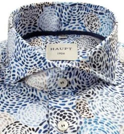 Haupt Hemd 70520517232/40701 Modern Fit, Baumwolle, Blau gemustert, Jeansblau -hemdenverkauf 359632 norm2