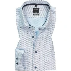 OLYMP Luxor Modern Fit 1376/74/28 Hemd, Baumwolle, Blau-braun gemustert, Braun