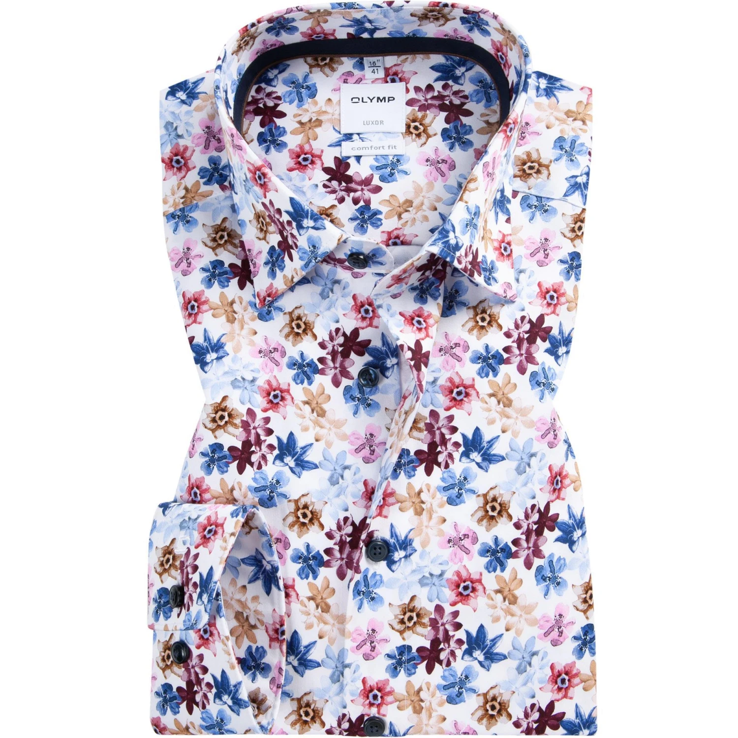 OLYMP Luxor Comfort Fit 1088/74/30 Hemd, Baumwolle, Multicolour gemustert, Rosé 1 OLYMP Luxor Comfort Fit 1088/74/30 Hemd, Baumwolle, Multicolour gemustert, Rosé