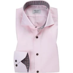Stenströms Hemd 684111/2395/540 Fitted Body, Baumwolle, Rosa, Pink