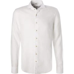 Stenströms Hemd 775221/7970/000 Slimline, Reines Leinen, Weiß