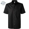 OLYMP Luxor Comfort Fit 0254/12/68 Kurzarmhemd, Popeline, Schwarz