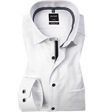 OLYMP Luxor Modern Fit 1262/74/00 Hemd, Baumwolle, Weiß 1 OLYMP Luxor Modern Fit 1262/74/00 Hemd, Baumwolle, Weiß