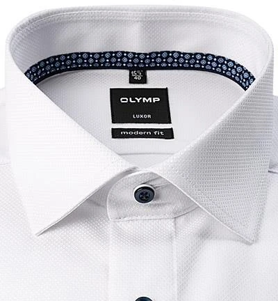 OLYMP Luxor Modern Fit 1262/74/00 Hemd, Baumwolle, Weiß 2 OLYMP Luxor Modern Fit 1262/74/00 Hemd, Baumwolle, Weiß – Bild 2