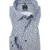 OLYMP Luxor Modern Fit 1390/74/11 Hemd, Baumwolle, Bleu gemustert, Bleu