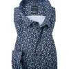 OLYMP Luxor Modern Fit 1390/74/18 Hemd, Baumwolle, Marineblau gemustert, Marine
