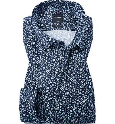 OLYMP Luxor Modern Fit 1390/74/18 Hemd, Baumwolle, Marineblau gemustert, Marine 1 OLYMP Luxor Modern Fit 1390/74/18 Hemd, Baumwolle, Marineblau gemustert, Marine