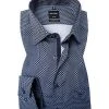 OLYMP Luxor Modern Fit 1304/74/18 Hemd, Baumwolle, Marineblau gemustert, Marine