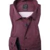 OLYMP Luxor Modern Fit 1304/74/35 Hemd, Baumwolle, Rot-blau gemustert, Rot