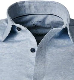 OLYMP No. Six Super Slim 2503/74/11 Hemd, Super Slim Fit, Jersey geruchshemmend, Bleu meliert, Bleu -hemdenverkauf 360139 norm2