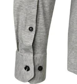 OLYMP No. Six Super Slim 2503/74/63 Hemd, Super Slim Fit, Jersey geruchshemmend, Grau meliert, Silbergrau -hemdenverkauf 360142 norm3