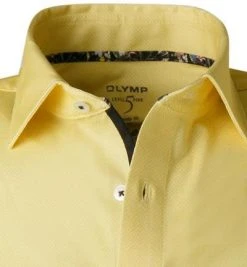 OLYMP Level Five Body Fit 2014/74/51 Hemd, Jersey geruchshemmend, Gelb meliert, Gelb -hemdenverkauf 360146 norm2