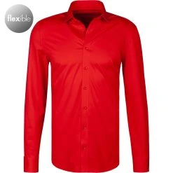 OLYMP Level Five Body Fit 2008/64/35 Hemd, Jersey geruchshemmend, Rot