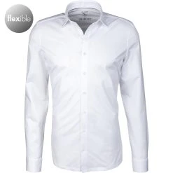 OLYMP No. Six Super Slim 2503/74/00 Hemd, Super Slim Fit, Jersey geruchshemmend, Weiß