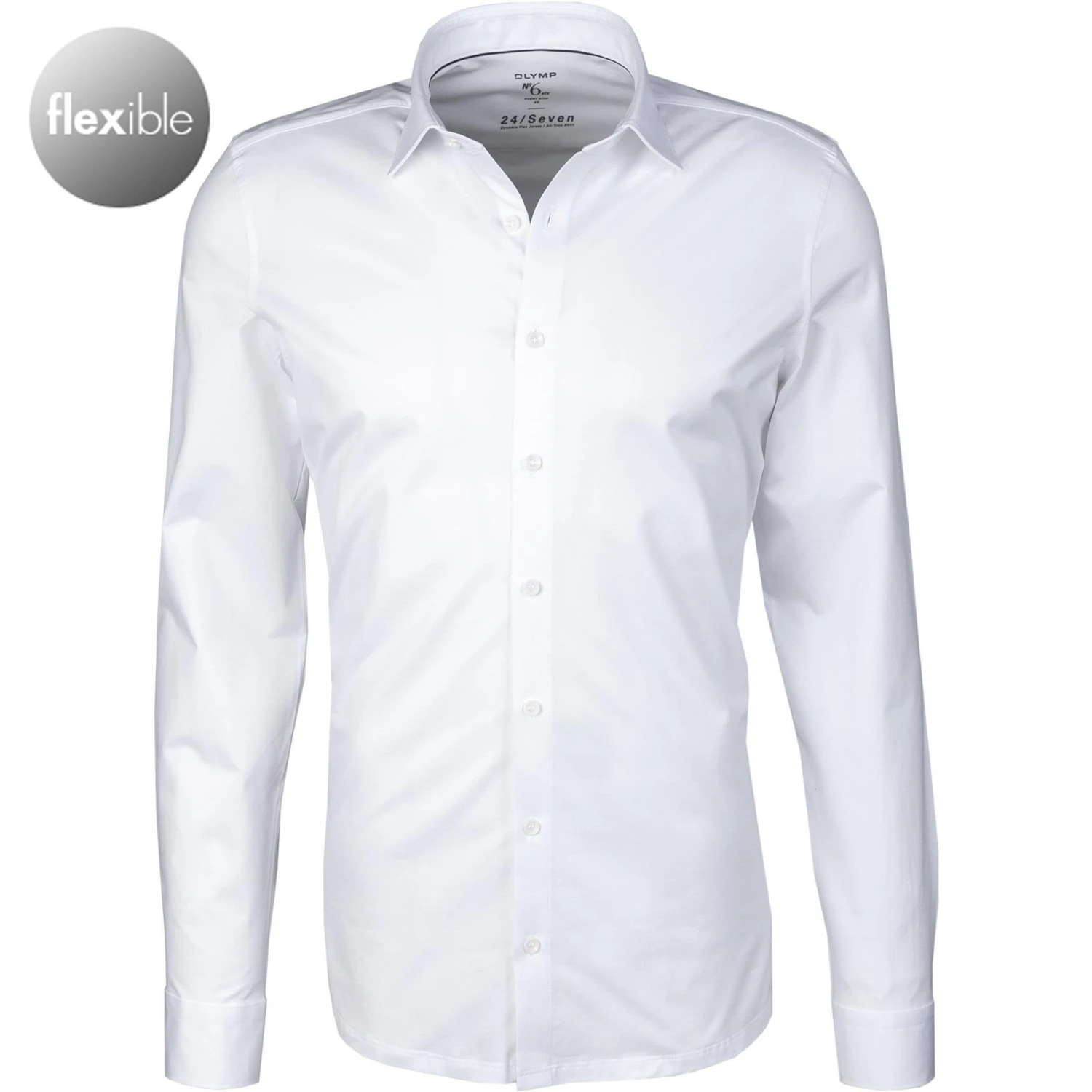 OLYMP No. Six Super Slim 2503/74/00 Hemd, Super Slim Fit, Jersey geruchshemmend, Weiß 1 OLYMP No. Six Super Slim 2503/74/00 Hemd, Super Slim Fit, Jersey geruchshemmend, Weiß