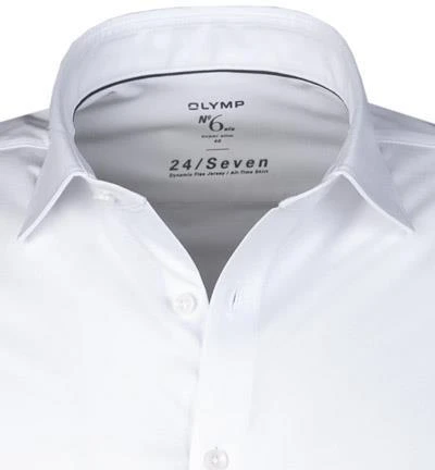 OLYMP No. Six Super Slim 2503/74/00 Hemd, Super Slim Fit, Jersey geruchshemmend, Weiß 3 OLYMP No. Six Super Slim 2503/74/00 Hemd, Super Slim Fit, Jersey geruchshemmend, Weiß – Bild 3