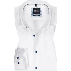 OLYMP Level Five Body Fit 2074/74/00 Hemd, Baumwoll-Stretch, Weiß