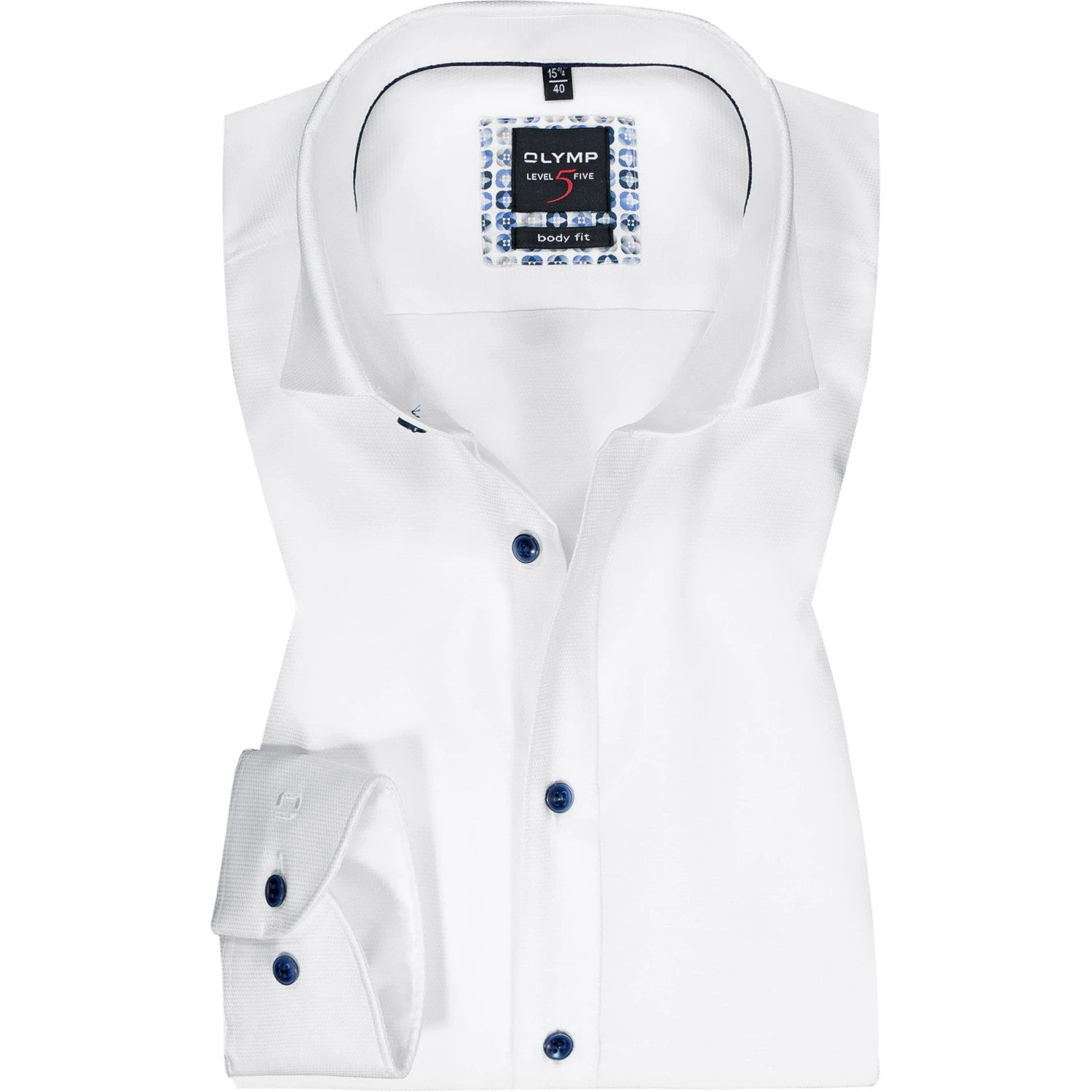 OLYMP Level Five Body Fit 2074/74/00 Hemd, Baumwoll-Stretch, Weiß 1 OLYMP Level Five Body Fit 2074/74/00 Hemd, Baumwoll-Stretch, Weiß