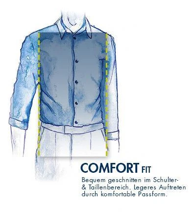 CasaModa Hemd 303425700/705 Comfort Fit, Baumwolle, Graublau meliert, Silber 4 CasaModa Hemd 303425700/705 Comfort Fit, Baumwolle, Graublau meliert, Silber – Bild 4