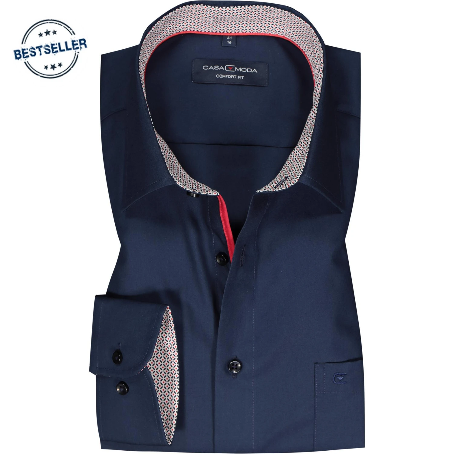 CasaModa Hemd 303425700/119 Comfort Fit, Baumwolle, Dunkelblau, Blau 1 CasaModa Hemd 303425700/119 Comfort Fit, Baumwolle, Dunkelblau, Blau