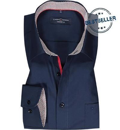 CasaModa Hemd 303425700/119 Comfort Fit, Baumwolle, Dunkelblau, Blau 2 CasaModa Hemd 303425700/119 Comfort Fit, Baumwolle, Dunkelblau, Blau – Bild 2