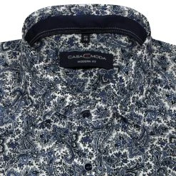 CasaModa Hemd 303523700/100 Modern Fit, Baumwolle, Blau-weiß gemustert, Blau -hemdenverkauf 360575 norm2