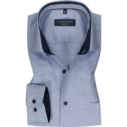 CasaModa Hemd 303427200/102 Modern Fit, Baumwolle, Hellblau meliert, Hellblau