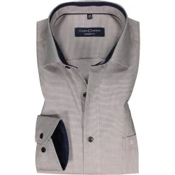 CasaModa Hemd 303427200/103 Modern Fit, Baumwolle, Beige meliert, Blau