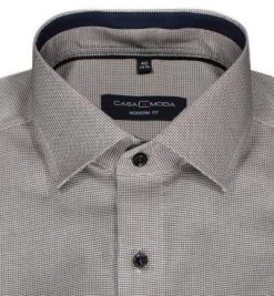 CasaModa Hemd 303427200/103 Modern Fit, Baumwolle, Beige meliert, Blau -hemdenverkauf 360579 norm2