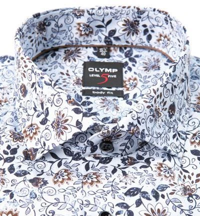 OLYMP Level Five Body Fit 2160/74/11 Hemd, Baumwolle, Bleu gemustert, Bleu 3 OLYMP Level Five Body Fit 2160/74/11 Hemd, Baumwolle, Bleu gemustert, Bleu – Bild 3