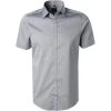 Venti Hemd 001930/705 Kurzarmhemd, Body Fit, Baumwolle, Hellgrau meliert, Silber