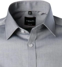 Venti Hemd 001930/705 Kurzarmhemd, Body Fit, Baumwolle, Hellgrau meliert, Silber -hemdenverkauf 360609 norm2