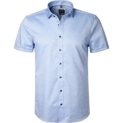 OLYMP Level Five Body Fit 2074/72/11 Kurzarmhemd, Baumwolle, Blau , Bleu