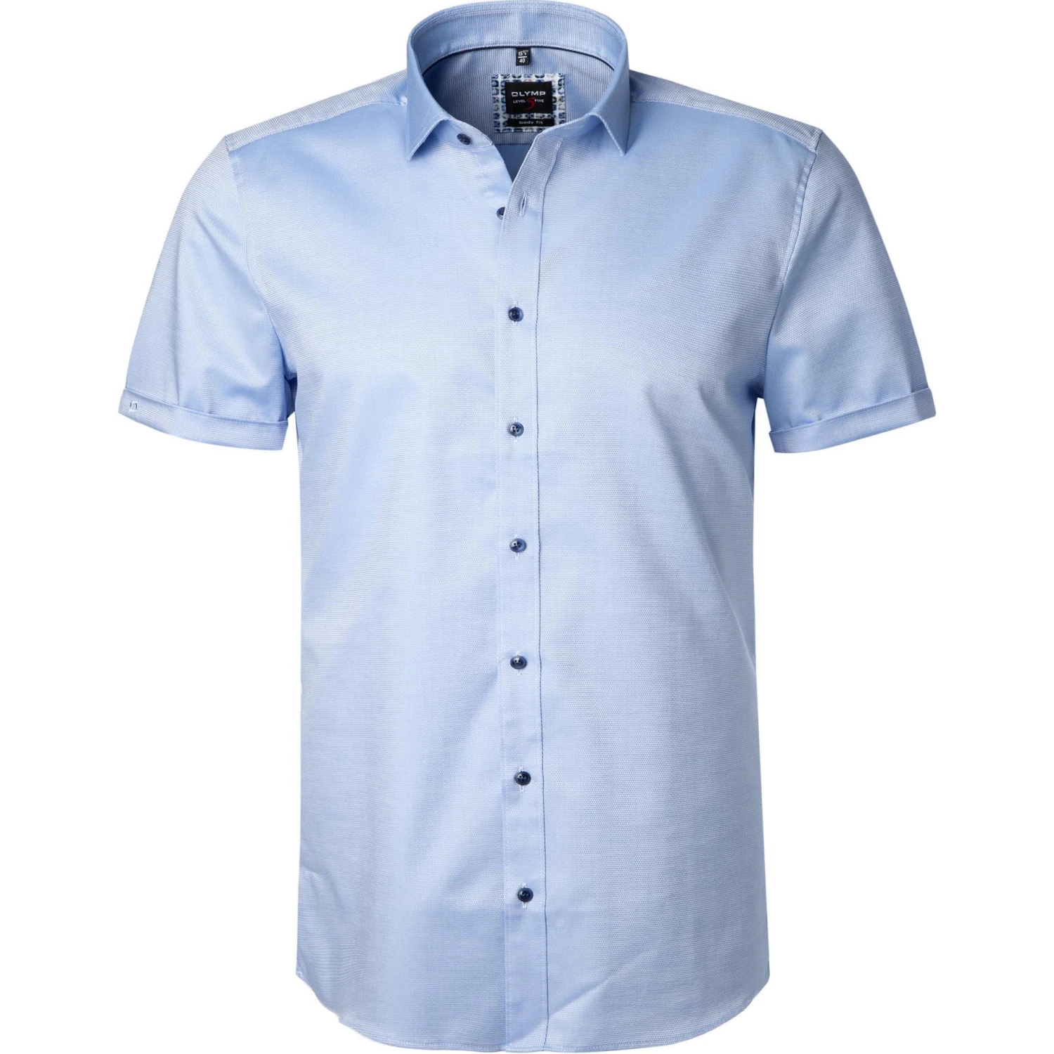 OLYMP Level Five Body Fit 2074/72/11 Kurzarmhemd, Baumwolle, Blau , Bleu 1 OLYMP Level Five Body Fit 2074/72/11 Kurzarmhemd, Baumwolle, Blau , Bleu