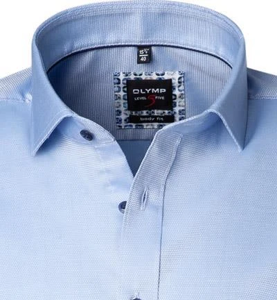 OLYMP Level Five Body Fit 2074/72/11 Kurzarmhemd, Baumwolle, Blau , Bleu 3 OLYMP Level Five Body Fit 2074/72/11 Kurzarmhemd, Baumwolle, Blau , Bleu – Bild 3