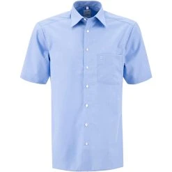 OLYMP Luxor Comfort Fit 0255/12/15 Kurzarmhemd, Baumwolle, Blau