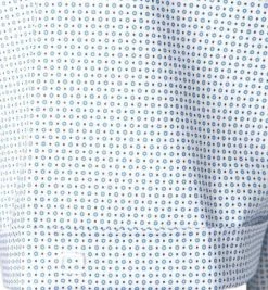 OLYMP Level Five Body Fit 2104/72/11 Kurzarmhemd, Baumwolle, Weiß-hellblau gemustert, Bleu -hemdenverkauf 360744 norm3