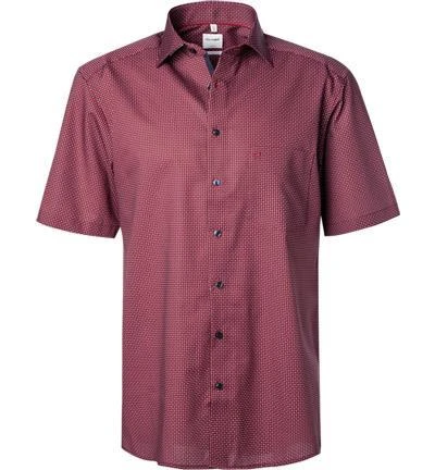 OLYMP Luxor Comfort Fit 1104/72/35 Kurzarmhemd, Baumwolle, Barolo-marine gemustert, Rot 2 OLYMP Luxor Comfort Fit 1104/72/35 Kurzarmhemd, Baumwolle, Barolo-marine gemustert, Rot – Bild 2