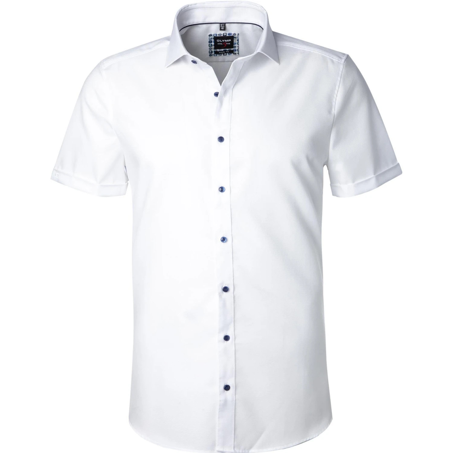 OLYMP Level Five Body Fit 2074/72/00 Kurzarmhemd, Baumwolle, Weiß 1 OLYMP Level Five Body Fit 2074/72/00 Kurzarmhemd, Baumwolle, Weiß