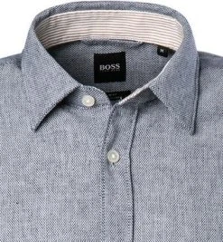 BOSS Hemd Ronni 50449144/402 Slim Fit, Leinen-Stretch, Blau meliert, Dunkelblau 8 BOSS Hemd Ronni 50449144/402 Slim Fit, Leinen-Stretch, Blau meliert, Dunkelblau -hemdenverkauf 360877 norm2