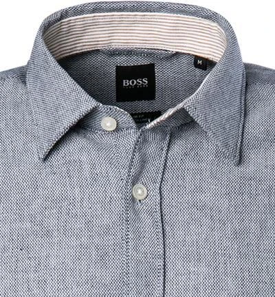 BOSS Hemd Ronni 50449144/402 Slim Fit, Leinen-Stretch, Blau meliert, Dunkelblau 3 BOSS Hemd Ronni 50449144/402 Slim Fit, Leinen-Stretch, Blau meliert, Dunkelblau – Bild 3