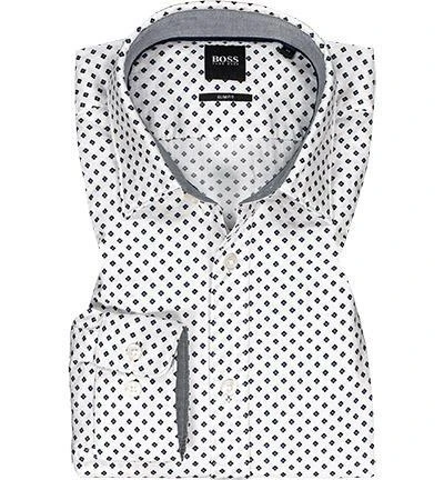 BOSS Hemd Ronni 50450758/489 Slim Fit, Baumwolle, Blau-weiß gemustert, Blau 2 BOSS Hemd Ronni 50450758/489 Slim Fit, Baumwolle, Blau-weiß gemustert, Blau – Bild 2