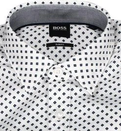 BOSS Hemd Ronni 50450758/489 Slim Fit, Baumwolle, Blau-weiß gemustert, Blau 6 BOSS Hemd Ronni 50450758/489 Slim Fit, Baumwolle, Blau-weiß gemustert, Blau -hemdenverkauf 360882 norm2