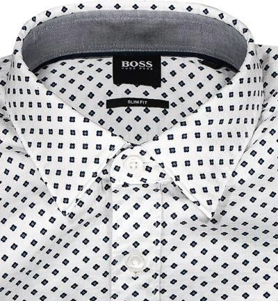 BOSS Hemd Ronni 50450758/489 Slim Fit, Baumwolle, Blau-weiß gemustert, Blau 3 BOSS Hemd Ronni 50450758/489 Slim Fit, Baumwolle, Blau-weiß gemustert, Blau – Bild 3