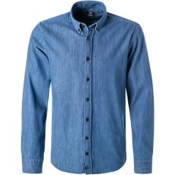 Strellson Hemd Core 30026207/420 Jeanshemd, Casual Fit, Baumwolle, Blau