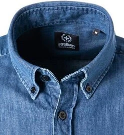 Strellson Hemd Core 30026207/420 Jeanshemd, Casual Fit, Baumwolle, Blau -hemdenverkauf 361100 norm2