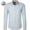 BOSS Hemd Ronni 50449144/452 Slim Fit, Leinen-Stretch, Bleu meliert, Hellblau